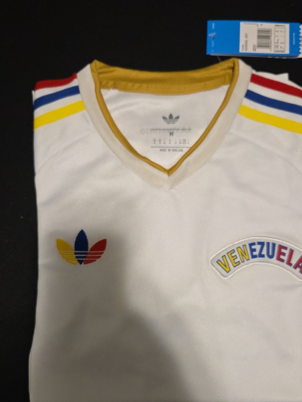adidas White Venezuela Accent Jersey with Red, Blue & Yellow Details - Picture 2 of 7